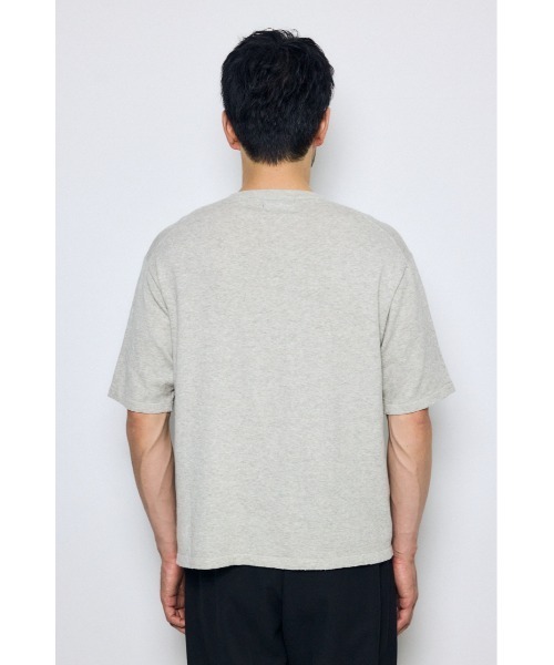 AZUL by moussy(アズールバイマウジー)の「リネンブレンドニットTシャツ(ニット/セーター・メンズ・ライトブラック/ライトグレー/ライトブルー・MEDIUM/SMALL/LARGE)」の12枚目の写真