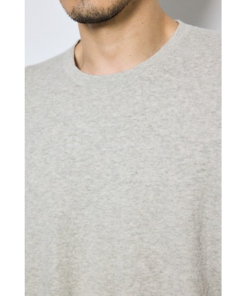 AZUL by moussy(アズールバイマウジー)の「リネンブレンドニットTシャツ(ニット/セーター・メンズ・ライトブラック/ライトグレー/ライトブルー・MEDIUM/SMALL/LARGE)」の13枚目の写真