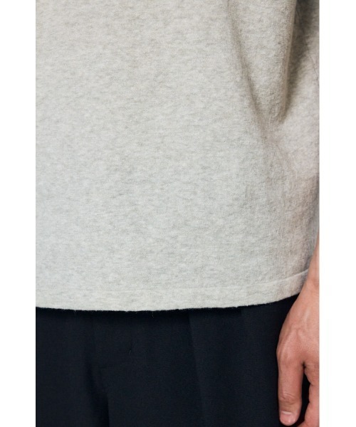 AZUL by moussy(アズールバイマウジー)の「リネンブレンドニットTシャツ(ニット/セーター・メンズ・ライトブラック/ライトグレー/ライトブルー・MEDIUM/SMALL/LARGE)」の15枚目の写真