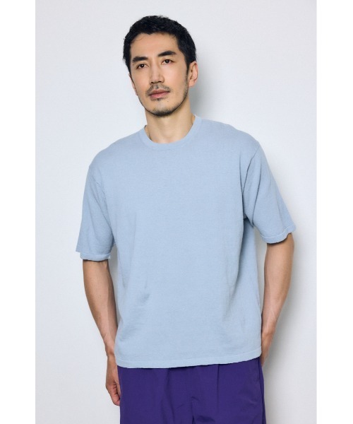 AZUL by moussy(アズールバイマウジー)の「リネンブレンドニットTシャツ(ニット/セーター・メンズ・ライトブラック/ライトグレー/ライトブルー・MEDIUM/SMALL/LARGE)」の16枚目の写真