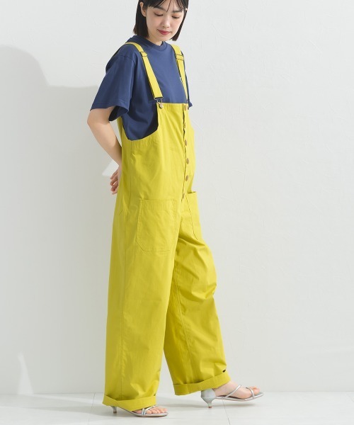 OMNES（オムネス）の「ウォッシュ加工 ダンプサロペット（サロペット/オーバーオール・レディース・カーキ/ブラック/イエロー/ベージュ・FREE）」の21枚目の写真
