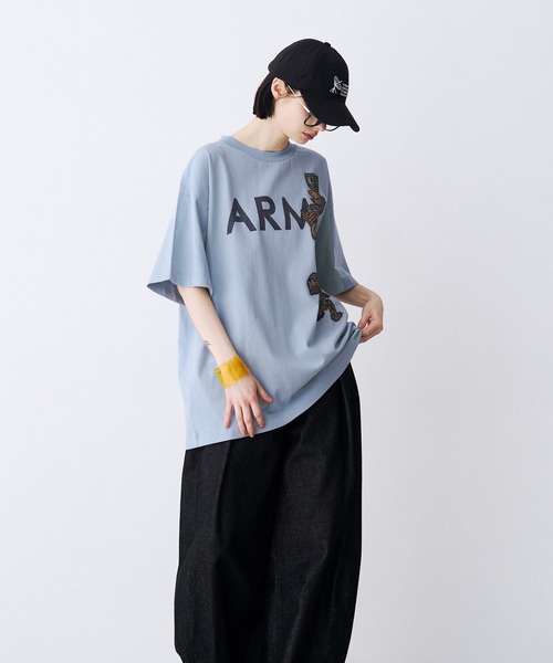 SeeSew(シーソー)の「【UNISEX】ARMY WAPPEN PRINT TEE/アーミーワッペンプリントTシャツ(Tシャツ/カットソー・メンズ・グレー/サックスブルー・M/L)」の13枚目の写真