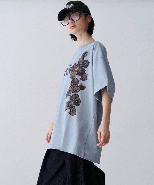 SeeSew(シーソー)の「【UNISEX】ARMY WAPPEN PRINT TEE/アーミーワッペンプリントTシャツ(Tシャツ/カットソー・メンズ・グレー/サックスブルー・M/L)」の17枚目の写真
