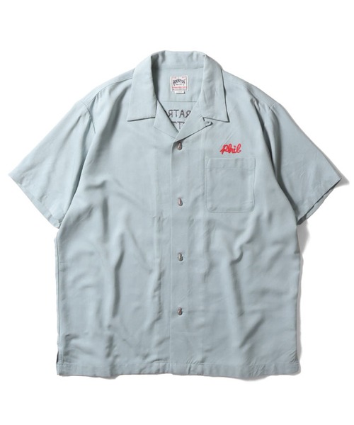 HOUSTON(ヒューストン)の「HOUSTON ボーリングシャツ(PARATROOPER)(シャツ/ブラウス・メンズ・ブルー/オフホワイト/ブラック・XX-LARGE/MEDIUM/X-LARGE)」の3枚目の写真