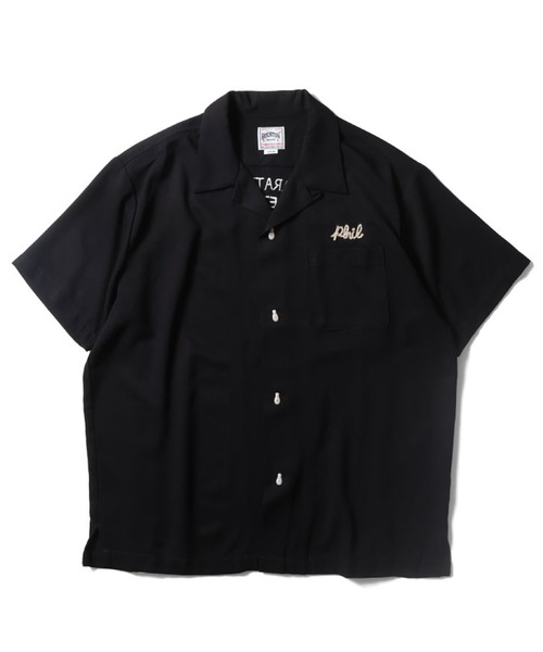 HOUSTON(ヒューストン)の「HOUSTON ボーリングシャツ(PARATROOPER)(シャツ/ブラウス・メンズ・ブルー/オフホワイト/ブラック・XX-LARGE/MEDIUM/X-LARGE)」の1枚目の写真