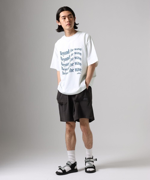 THOUSAND MILE（サウザンドマイル）の「【THOUSAND MILE(サウザンドマイル)】プリントTシャツ[吸水速乾・抗ピリング・抗菌防臭]（Tシャツ/カットソー・メンズ・チャコール/ブルー/ホワイト・MEDIUM/LARGE）」の4枚目の写真