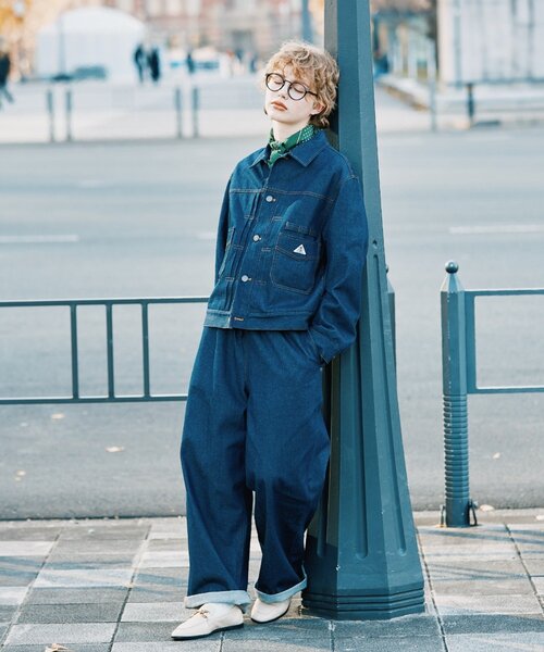 GEVACO（ゲバコ）の「【GEVACO/ゲバコ】10ozデニムイージーワイドパンツ（デニムパンツ・レディース・サックスブルー/インディゴブルー・MEDIUM/LARGE）」の10枚目の写真