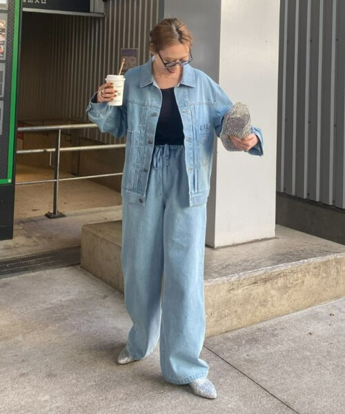 GEVACO（ゲバコ）の「【GEVACO/ゲバコ】10ozデニムイージーワイドパンツ（デニムパンツ・レディース・サックスブルー/インディゴブルー・MEDIUM/LARGE）」の15枚目の写真