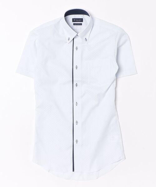 TOKYO SHIRTS（トウキョウシャツ）の「【超形態安定】【吸水速乾】 形態安定ノンアイロン ボタンダウン 半袖ビジネスワイシャツ（ビジネスシャツ・メンズ・ライトブルー・首回り37cm/首回り39cm/首回り41cm/首回り42cm/首回り43cm）」の6枚目の写真