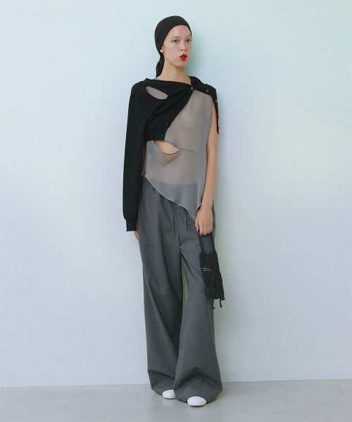 leinwande(ラインヴァンド)の「【leinwande】26SS新作 Iris Sheer Tank(タンクトップ・レディース・LT.Gray/Black/Beige・ONE SIZE)」の9枚目の写真
