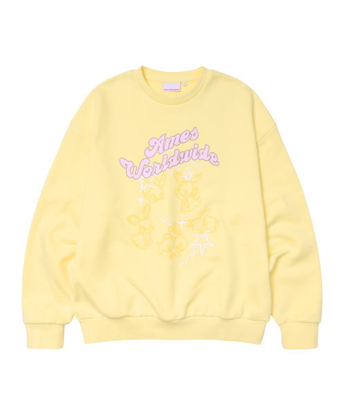 AMESWORLDWIDE（アメスワールドワイド）の「STAR RABBIT DRAWING SWEATSHIRT YELLOW（スウェット・レディース・その他・FREE）」の9枚目の写真