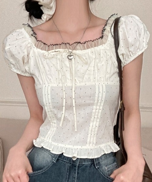 セール】【ヘアシュシュ付き2点セット】夏に着たい綿麻90％ブラウス