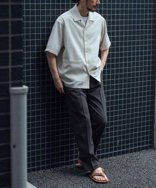 ITEMS URBANRESEARCH(アイテムズ アーバンリサーチ)の「『吸水速乾/イージーケア』リネンブレンド高機能半袖コーチシャツ(シャツ/ブラウス・メンズ・ブラック/ブルー/オフホワイト・MEDIUM/LARGE)」の12枚目の写真
