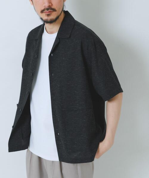 ITEMS URBANRESEARCH(アイテムズ アーバンリサーチ)の「『吸水速乾/イージーケア』リネンブレンド高機能半袖コーチシャツ(シャツ/ブラウス・メンズ・ブラック/ブルー/オフホワイト・MEDIUM/LARGE)」の15枚目の写真