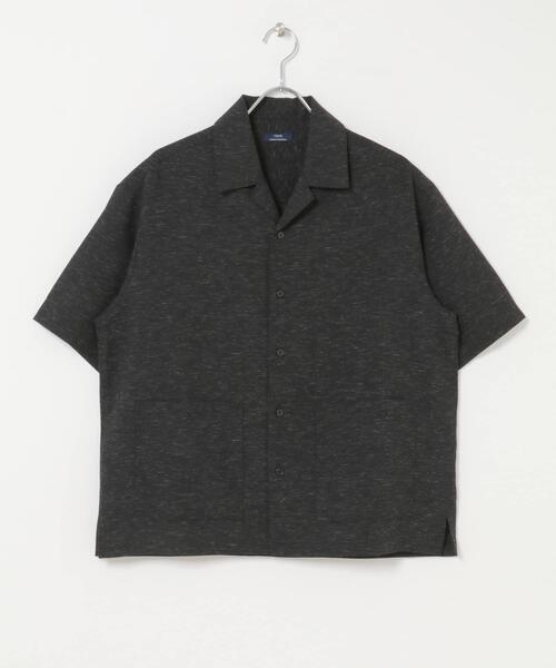 ITEMS URBANRESEARCH(アイテムズ アーバンリサーチ)の「『吸水速乾/イージーケア』リネンブレンド高機能半袖コーチシャツ(シャツ/ブラウス・メンズ・ブラック/ブルー/オフホワイト・MEDIUM/LARGE)」の19枚目の写真