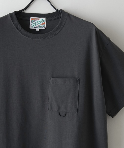 OUTDOOR EXCHANGE(アウトドアエクスチェンジ)の「【OUTDOOR EXCHANGE/アウトドアエクスチェンジ】×【ZERO STAIN/ゼロステイン】コラボ 裾ドローコード 胸ポケット Tシャツ(Tシャツ/カットソー・メンズ・ホワイト/スミクロ・MEDIUM/LARGE)」の21枚目の写真