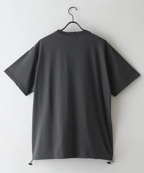 OUTDOOR EXCHANGE(アウトドアエクスチェンジ)の「【OUTDOOR EXCHANGE/アウトドアエクスチェンジ】×【ZERO STAIN/ゼロステイン】コラボ 裾ドローコード 胸ポケット Tシャツ(Tシャツ/カットソー・メンズ・ホワイト/スミクロ・MEDIUM/LARGE)」の8枚目の写真