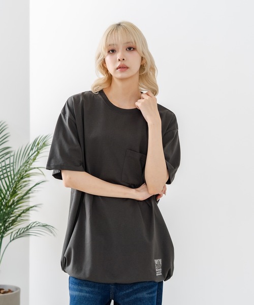 OUTDOOR EXCHANGE(アウトドアエクスチェンジ)の「【OUTDOOR EXCHANGE/アウトドアエクスチェンジ】×【ZERO STAIN/ゼロステイン】コラボ 裾ドローコード 胸ポケット Tシャツ(Tシャツ/カットソー・メンズ・ホワイト/スミクロ・MEDIUM/LARGE)」の10枚目の写真