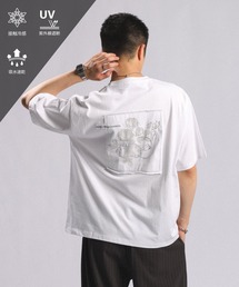 RAGEBLUE | 【接触冷感/吸水速乾 】FLOWER STITCH PRINT T-SHIRT/フラワー刺繍プリントTシャツ(Tシャツ/カットソー)