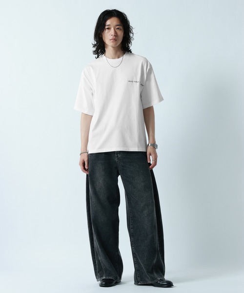 RAGEBLUE(レイジブルー)の「【接触冷感/吸水速乾 】FLOWER STITCH PRINT T-SHIRT/フラワー刺繍プリントTシャツ(Tシャツ/カットソー・メンズ・グレー/ブルー/ホワイト・MEDIUM/LARGE)」の4枚目の写真