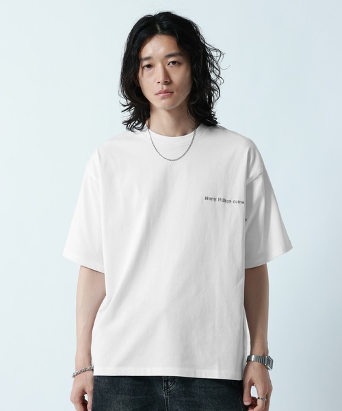 RAGEBLUE(レイジブルー)の「【接触冷感/吸水速乾 】FLOWER STITCH PRINT T-SHIRT/フラワー刺繍プリントTシャツ(Tシャツ/カットソー・メンズ・グレー/ブルー/ホワイト・MEDIUM/LARGE)」の9枚目の写真