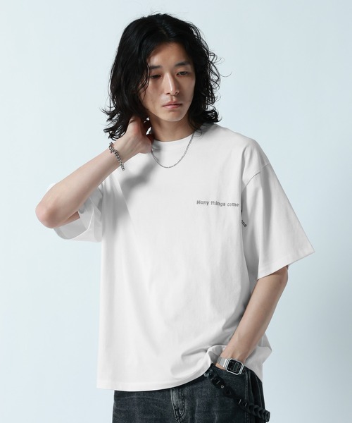 RAGEBLUE(レイジブルー)の「【接触冷感/吸水速乾 】FLOWER STITCH PRINT T-SHIRT/フラワー刺繍プリントTシャツ(Tシャツ/カットソー・メンズ・グレー/ブルー/ホワイト・MEDIUM/LARGE)」の10枚目の写真