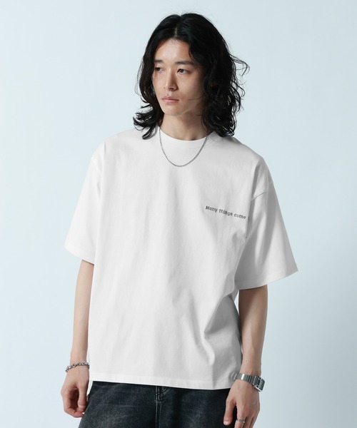 RAGEBLUE(レイジブルー)の「【接触冷感/吸水速乾 】FLOWER STITCH PRINT T-SHIRT/フラワー刺繍プリントTシャツ(Tシャツ/カットソー・メンズ・グレー/ブルー/ホワイト・MEDIUM/LARGE)」の11枚目の写真