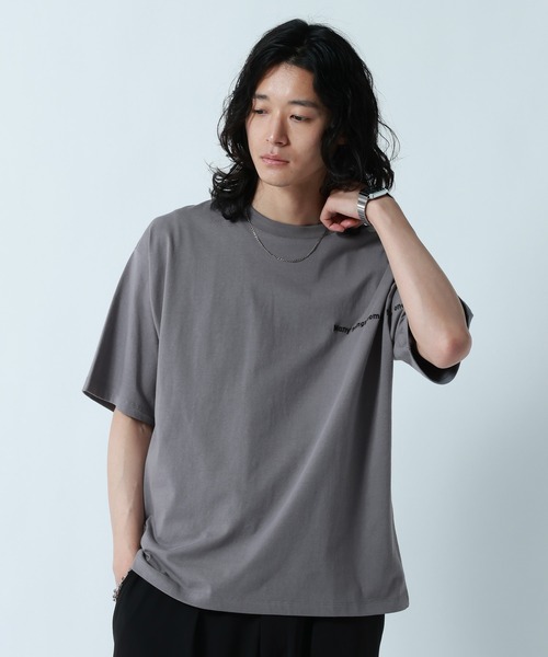 RAGEBLUE(レイジブルー)の「【接触冷感/吸水速乾 】FLOWER STITCH PRINT T-SHIRT/フラワー刺繍プリントTシャツ(Tシャツ/カットソー・メンズ・グレー/ブルー/ホワイト・MEDIUM/LARGE)」の19枚目の写真