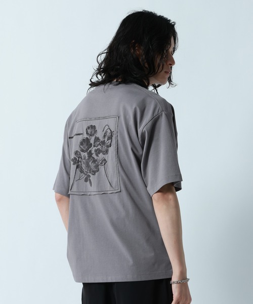 RAGEBLUE(レイジブルー)の「【接触冷感/吸水速乾 】FLOWER STITCH PRINT T-SHIRT/フラワー刺繍プリントTシャツ(Tシャツ/カットソー・メンズ・グレー/ブルー/ホワイト・MEDIUM/LARGE)」の21枚目の写真