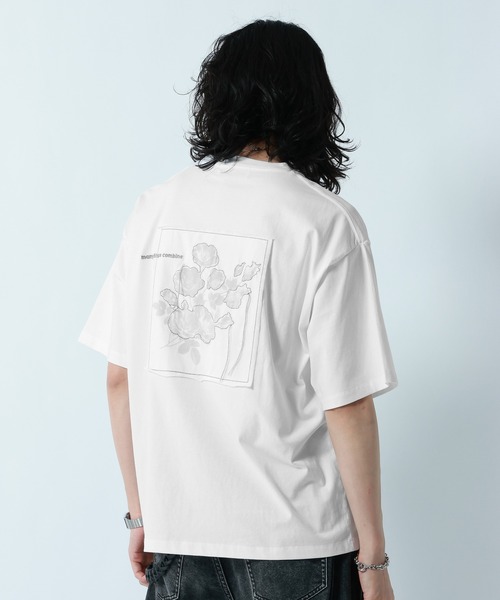RAGEBLUE(レイジブルー)の「【接触冷感/吸水速乾 】FLOWER STITCH PRINT T-SHIRT/フラワー刺繍プリントTシャツ(Tシャツ/カットソー・メンズ・グレー/ブルー/ホワイト・MEDIUM/LARGE)」の20枚目の写真