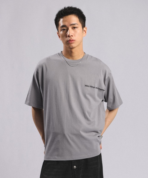 RAGEBLUE(レイジブルー)の「【接触冷感/吸水速乾 】FLOWER STITCH PRINT T-SHIRT/フラワー刺繍プリントTシャツ(Tシャツ/カットソー・メンズ・グレー/ブルー/ホワイト・MEDIUM/LARGE)」の14枚目の写真