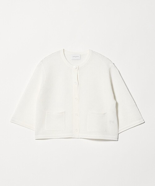 UNITED ARROWS(ユナイテッドアローズ)の「コットン メッシュ カーディガン(カーディガン/ボレロ・レディース・ライトブルー/ブラック/オフホワイト・FREE)」の2枚目の写真
