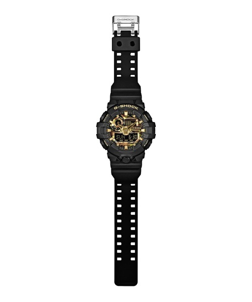 G-SHOCK（ジーショック）の「BOLD CAMO Series / GA-700CF-1AJF（アナログ腕時計・メンズ・ブラック×ゴールド・FREE）」の4枚目の写真