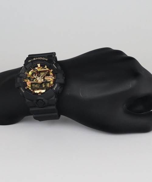 G-SHOCK（ジーショック）の「BOLD CAMO Series / GA-700CF-1AJF（アナログ腕時計・メンズ・ブラック×ゴールド・FREE）」の13枚目の写真