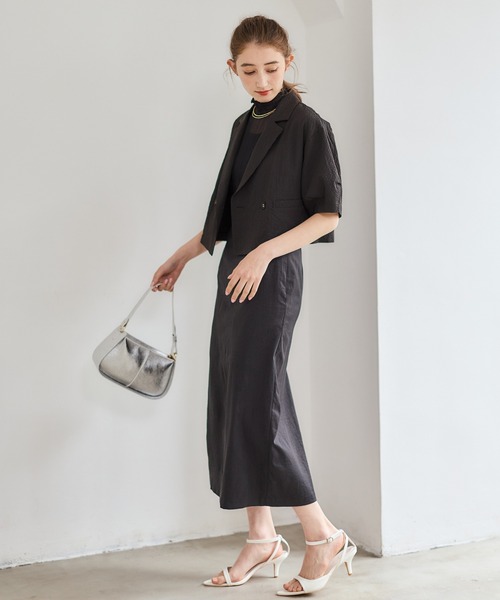 12Twelve Agenda(トゥエルブ アジェンダ)の「シアサッカークロップドジャケット(その他アウター・レディース・ブラック/オフホワイト・M)」の16枚目の写真