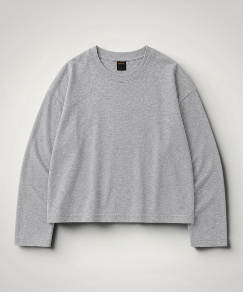 Pendulum(ペンデュラム)の「エッセンシャル高重量セミクロップ長袖Tシャツ LR5TU573_3color(Tシャツ/カットソー・メンズ・ブラック/ホワイト/ヘザーグレー・95/100/105)」の8枚目の写真