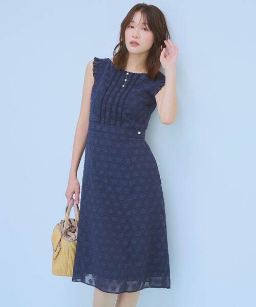 TOCCA（トッカ）の「BLOOMING BONBON ドレス（ワンピース・レディース・ネイビー系5/ライラック系5・0/2）」の2枚目の写真