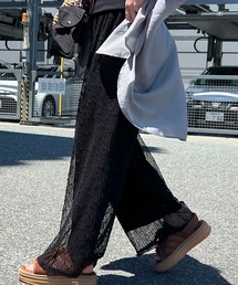 スパンコール付メッシュパンツ