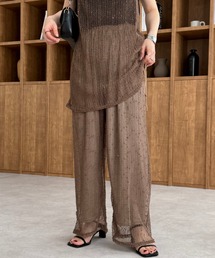 スパンコール付メッシュパンツ