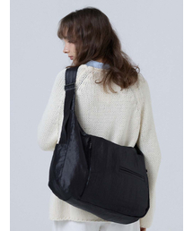 Glossy Panel Cross Bag_Black