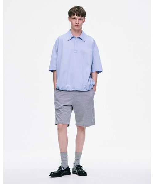 SOPHNET.（ソフネット）の「STRETCH SUCKER S/S POLO SHIRT（ポロシャツ・メンズ・A/ホワイト/ライトブルー/ブラック・1/2/3/4/5）」の6枚目の写真