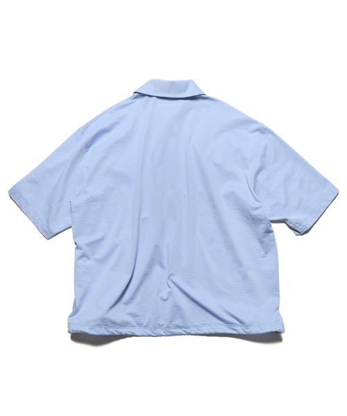 SOPHNET.（ソフネット）の「STRETCH SUCKER S/S POLO SHIRT（ポロシャツ・メンズ・A/ホワイト/ライトブルー/ブラック・1/2/3/4/5）」の7枚目の写真