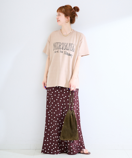 B.C STOCK(ベーセーストック)の「DOTプリントマーメイドスカート(スカート・レディース・ブラック/ブラウン・SMALL/MEDIUM)」の9枚目の写真