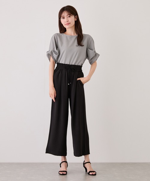 Jayro(ジャイロ)の「麻ライクリラックスパンツ(その他パンツ・レディース・ダークブラウン/ブラック/オフホワイト/ブルー・FREE)」の10枚目の写真