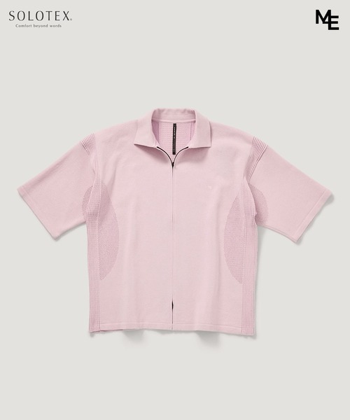 ESTNATION(エストネーション)の「MINOTAUR INST. FOR ESTNATION / WASHI+SOLOTEX ShortSleeve ZipPolo(ニット/セーター・メンズ・ライトグレー/ブラック/ライラック・MEDIUM/LARGE)」の3枚目の写真