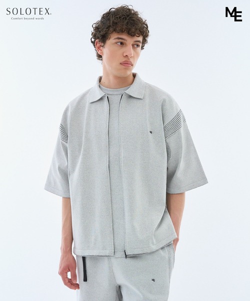 ESTNATION(エストネーション)の「MINOTAUR INST. FOR ESTNATION / WASHI+SOLOTEX ShortSleeve ZipPolo(ニット/セーター・メンズ・ライトグレー/ブラック/ライラック・MEDIUM/LARGE)」の5枚目の写真