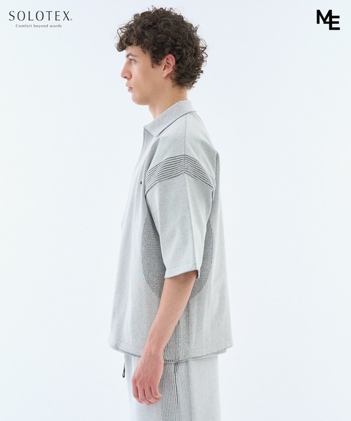 ESTNATION(エストネーション)の「MINOTAUR INST. FOR ESTNATION / WASHI+SOLOTEX ShortSleeve ZipPolo(ニット/セーター・メンズ・ライトグレー/ブラック/ライラック・MEDIUM/LARGE)」の6枚目の写真