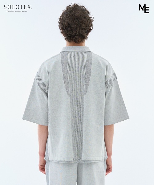 ESTNATION(エストネーション)の「MINOTAUR INST. FOR ESTNATION / WASHI+SOLOTEX ShortSleeve ZipPolo(ニット/セーター・メンズ・ライトグレー/ブラック/ライラック・MEDIUM/LARGE)」の7枚目の写真