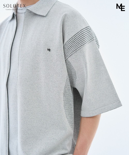 ESTNATION(エストネーション)の「MINOTAUR INST. FOR ESTNATION / WASHI+SOLOTEX ShortSleeve ZipPolo(ニット/セーター・メンズ・ライトグレー/ブラック/ライラック・MEDIUM/LARGE)」の8枚目の写真