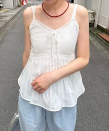 front ribbon lace camisole
